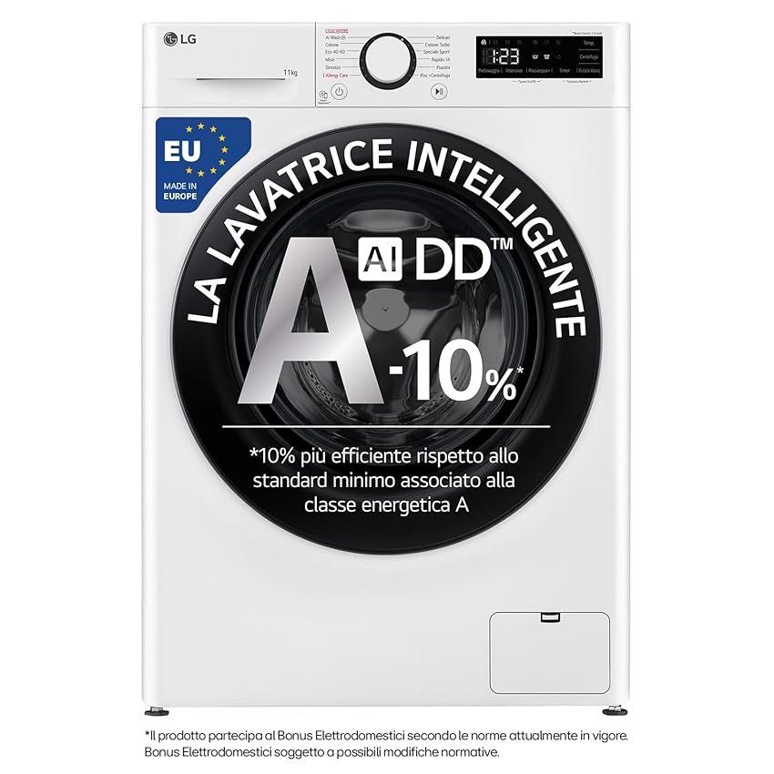 LG AI DD F4R3011NSWB Lavatrice Classe A -10%