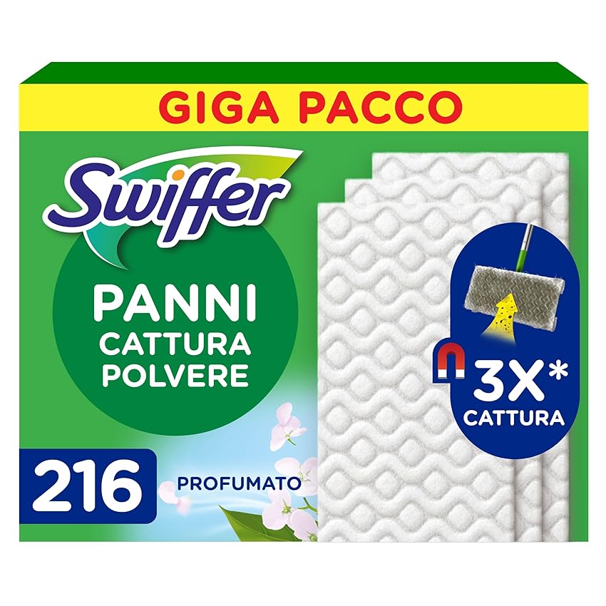 Swiffer Dry Ricariche Catturapolvere Per Scopa 216 Pezzi