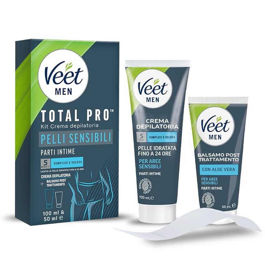 Veet Men Kit Depilazione Intima per Pelli Sensibili
