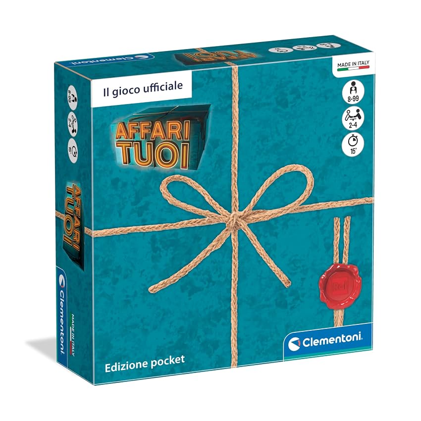 Clementoni Giochi da Tavolo - Affari Tuoi RAI Pocket - Gioco di Società Adulti e Bambini 8 Anni