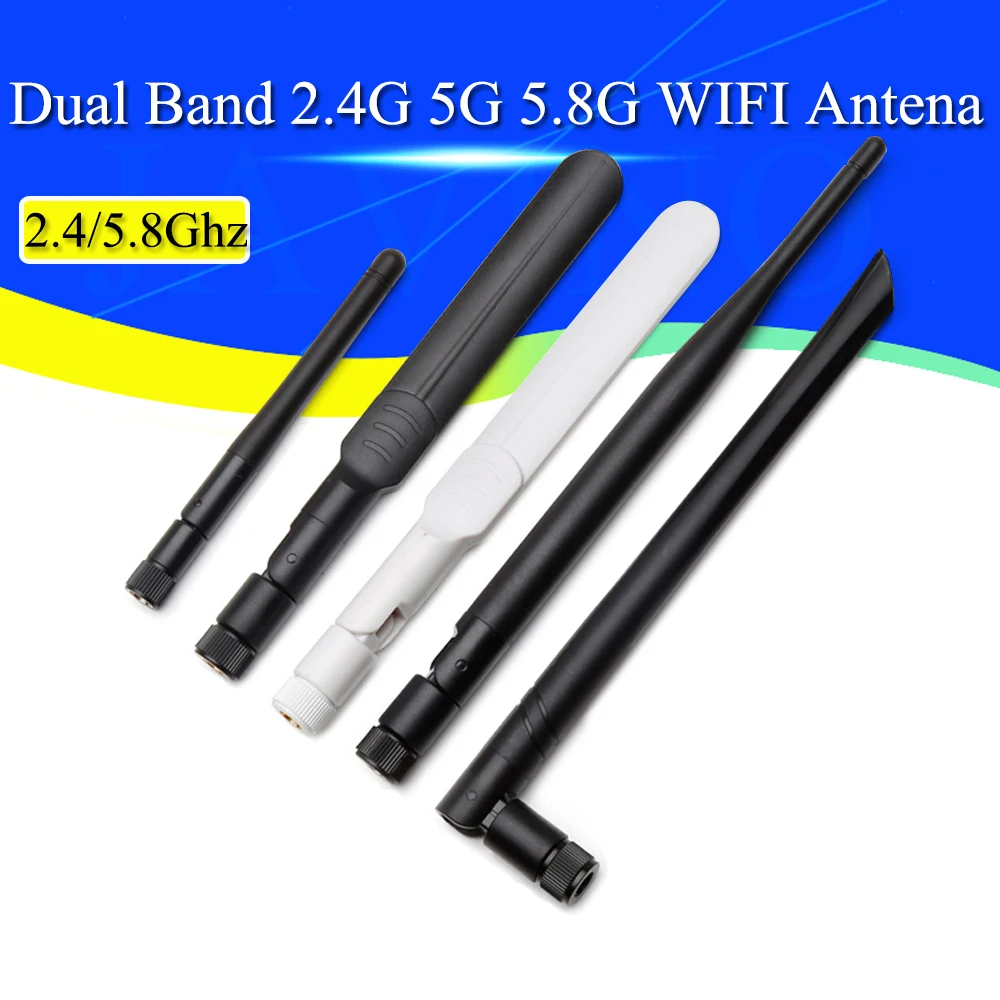 1-10 Pz 2.4GHz 5.8Ghz 5G Antenna RPSMA 8dBi wifi Antenna Dual Band 2.4G/5G 5.8G WIFI