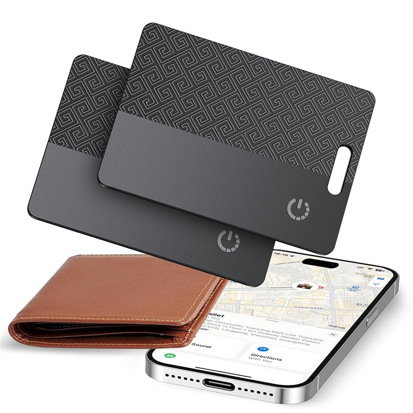 Smart Wallet Tracker Card 2 Pezzi