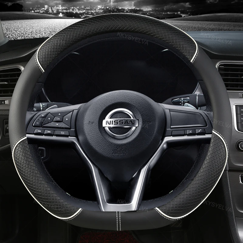 Coprivolante per auto tipo D in pelle PU per Nissan X-trail Qashqai Rogue Sport Rogue