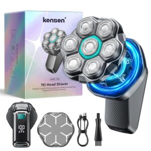 kensen Rasoio Elettrico Testa Calva Uomo 7D Rasoio Testa Calva Zero Assoluto IPX6