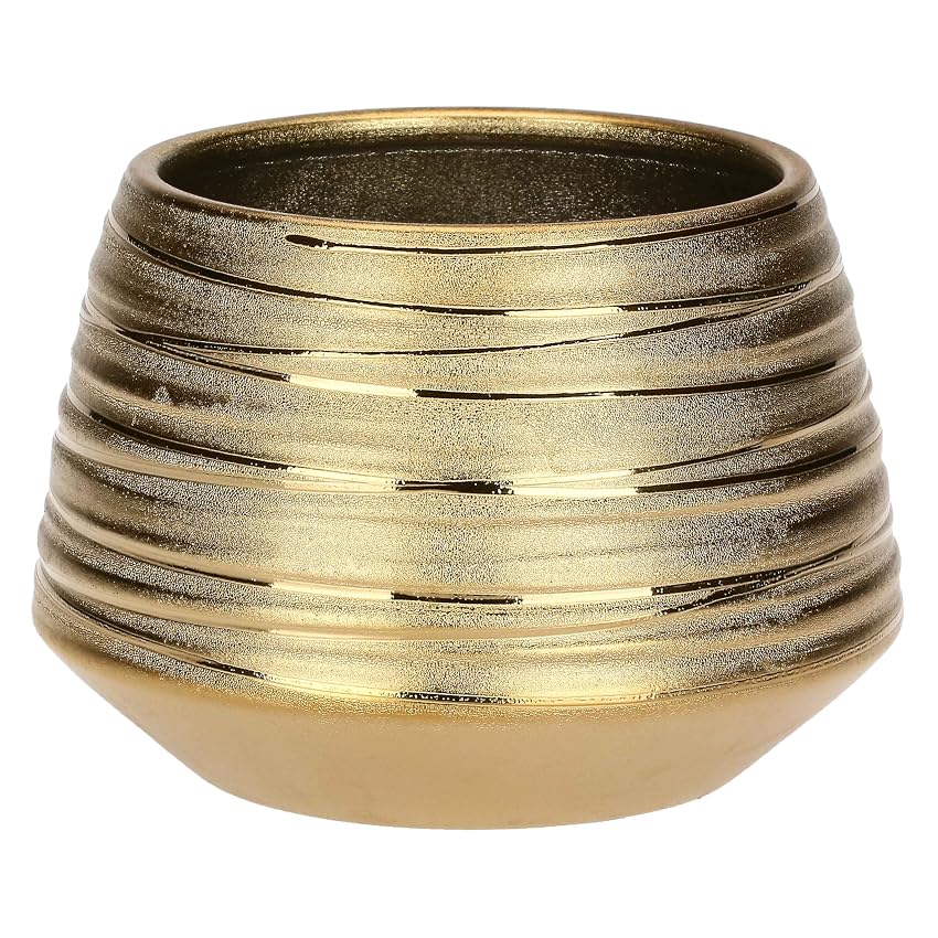 THUN - Cachepot in ceramica oro