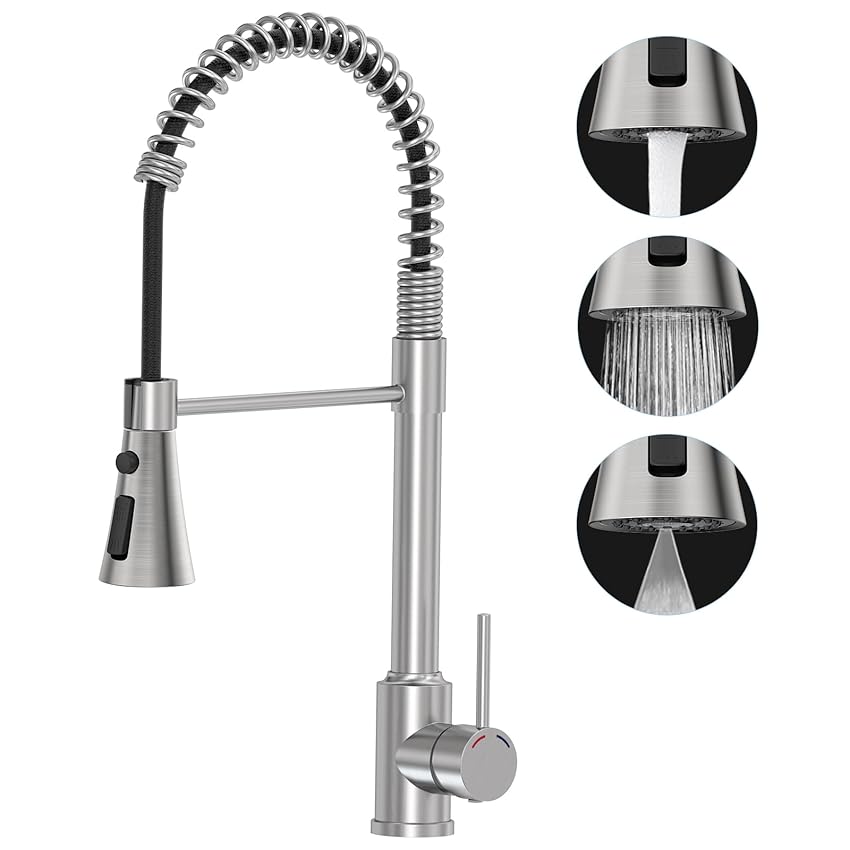 SREWOHS PRO Miscelatore Cucina con Doccia Estraibile – Rubinetto Lavello in Acciaio Inox 304