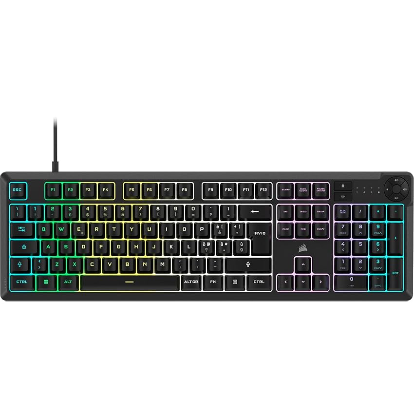 Corsair K55 CORE RGB Tastiera da Gioco a Membrana Cablata – Nero