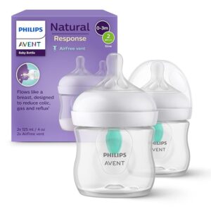 Philips Avent Biberon Natural Response - 2 biberon da 125 ml con valvola Airfree