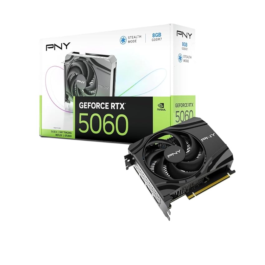 PNY Nvidia Geforce Rtx 5060 8Gb Gddr7 Scheda Grafica 3840 Cuda Core 2280 Mhz Cor