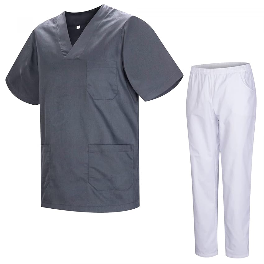 MISEMIYA - Uniformi Unisex Set Camice – Uniforme Medica con Maglia e Pantaloni Uniformi