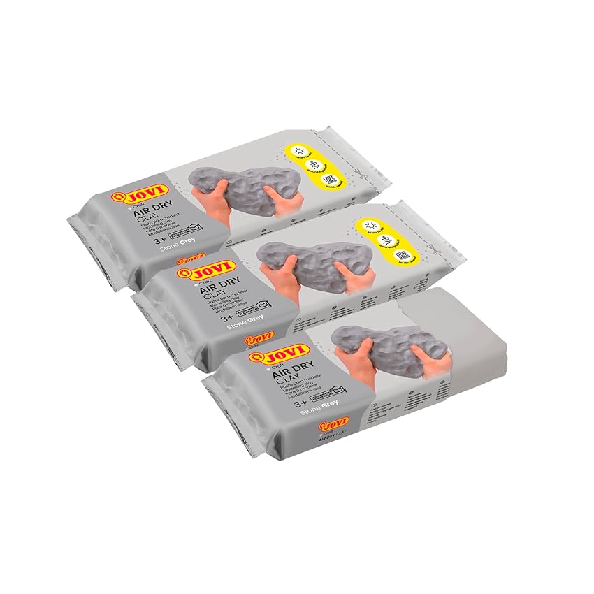 Jovi - Kit Air Dry da 3 unità - Argilla da modellare autoindurente
