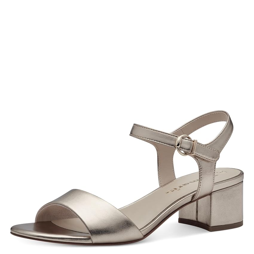 Tamaris Donna sandalo con tacco a blocco metallico 41 EU Tamaris Donna sandalo con tacco a blocco metallico 41 EU