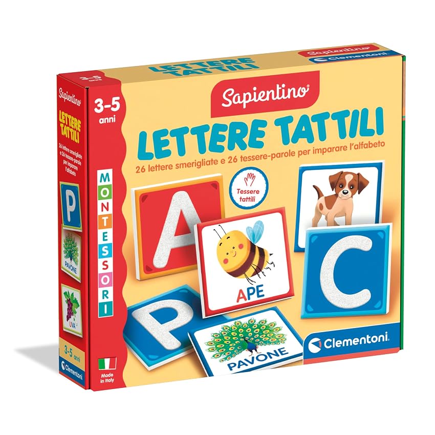 Clementoni Sapientino Montessori - Lettere Tattili