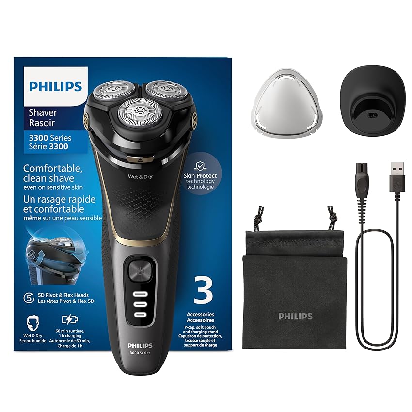 Philips rasoio elettrico serie 3000 - Rasoio elettrico Wet&Dry per uomo Philips rasoio elettrico serie 3000 - Rasoio elettrico Wet&Dry per uomo