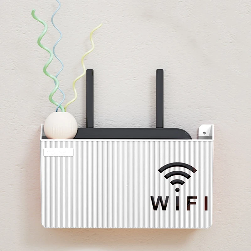Scatola portaoggetti per set TV con rack di stoccaggio per router