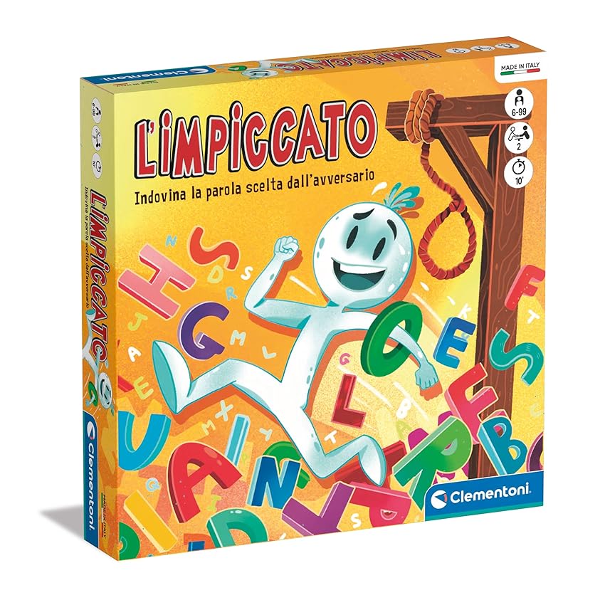 Clementoni - L'Impiccato Gioco da Tavolo per Bambini 6+ Anni e Adulti