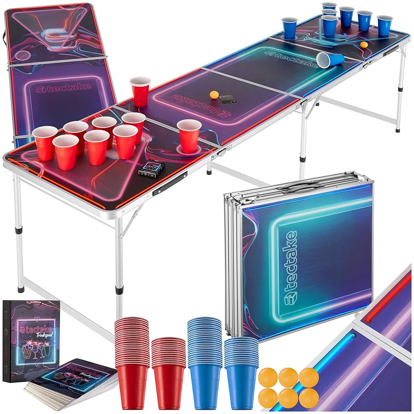 tectake® Tavolo da Beer Pong Regolabile