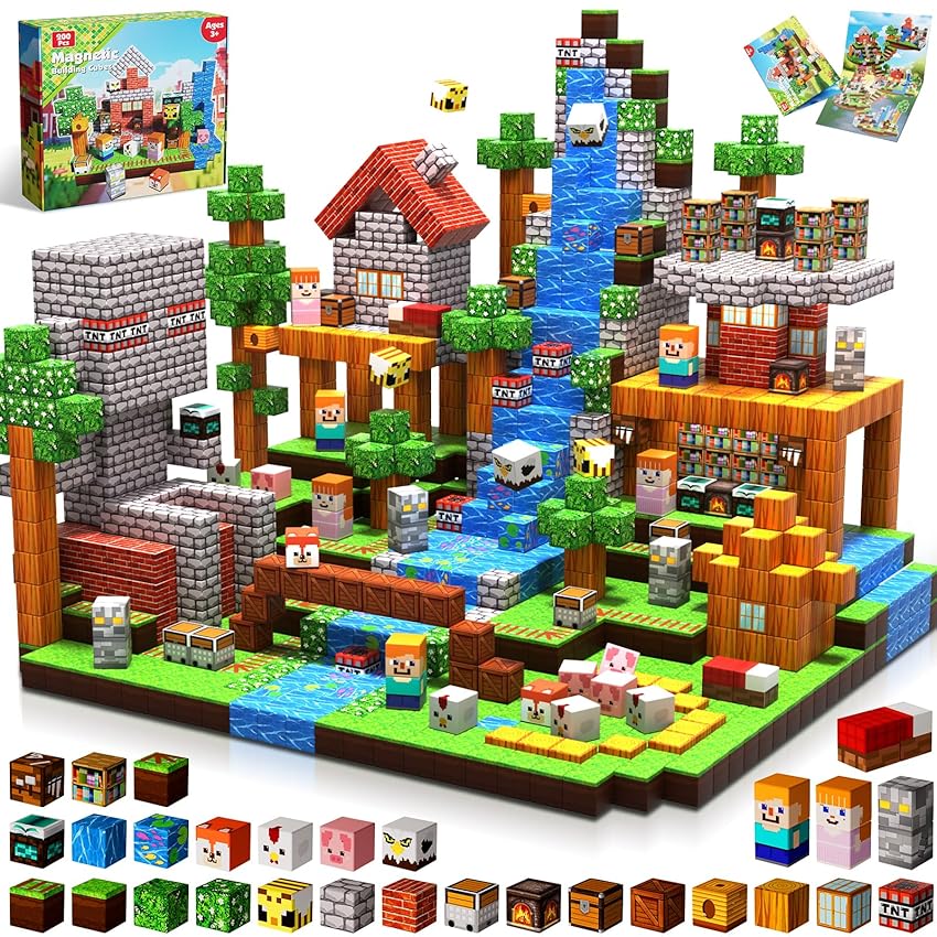 Goody King Costruzioni Magnetiche per Bambini 200 Pezzi - Blocchi Magnetici con Tema Prateria Goody King Costruzioni Magnetiche per Bambini 200 Pezzi - Blocchi Magnetici con Tema Prateria