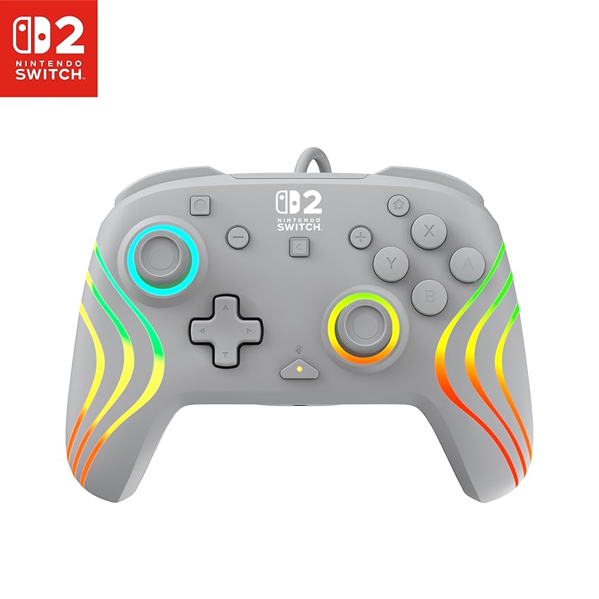 Turtle Beach Afterglow Grigio controller da gaming RGB cablato con licenza ufficiale
