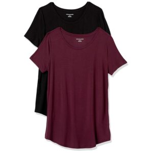 Amazon Essentials Tunica con Scollo Rotondo a Maniche Corte Donna