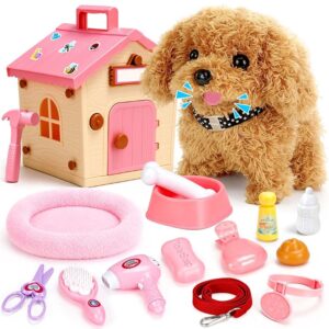 Dreamon Cagnolino Che Abbaia e Cammina Cane Giocattolo Che Cammina e Abbaia Con Cuccia