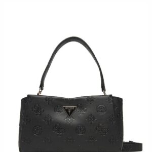 BORSA DONNA GUESS tisha borsa a tracolla BLACK LOGO NERO 424649