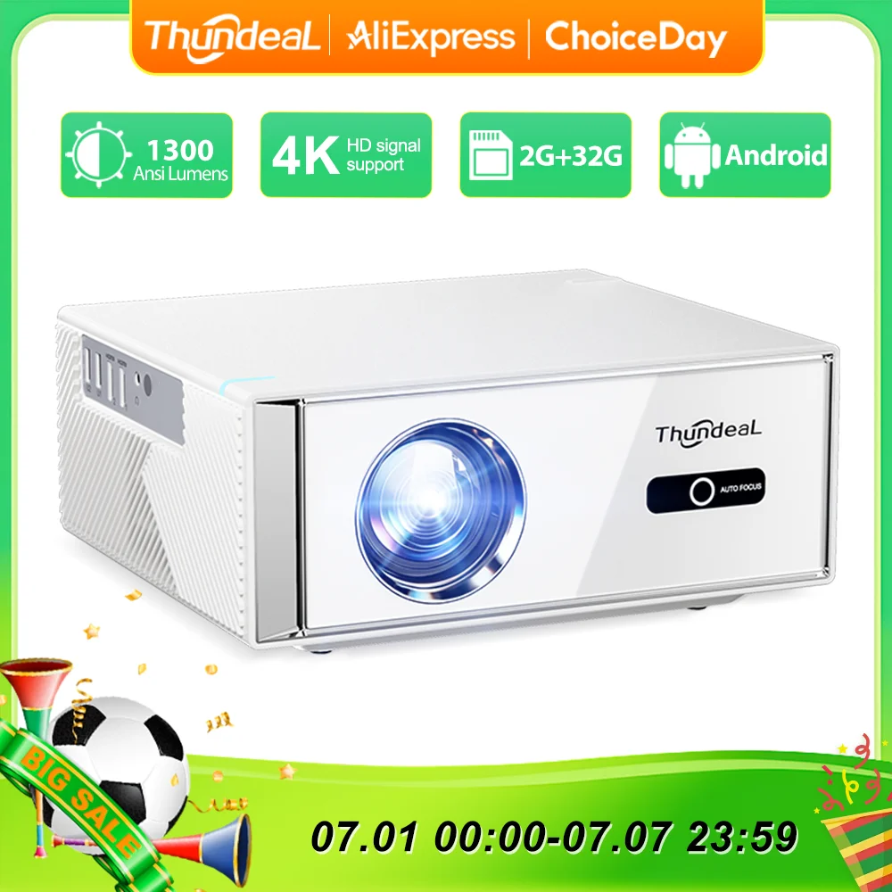 Proiettore Android ThundeaL TD95W Full HD 1080P WiFi 2K 4K