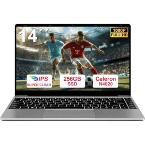 bvate PC Portatile 14 Pollici Laptop Win 11 256 GB ROM Celeron N4020 2.4G+5G WiFi