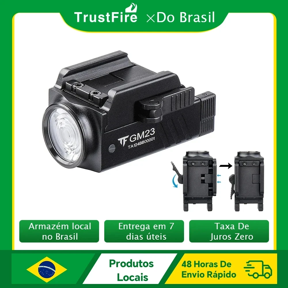 Torcia tattica a LED Trustfire GM23 800LM Luci a sgancio rapido ricaricabili USB per
