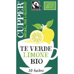 CUPPER Lively T&egrave; Verde con Limone Biologico e Fairtrade