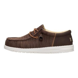HEYDUDE Men Wally Funk Craft Mesh Brown Casual Moccasin 46 EU