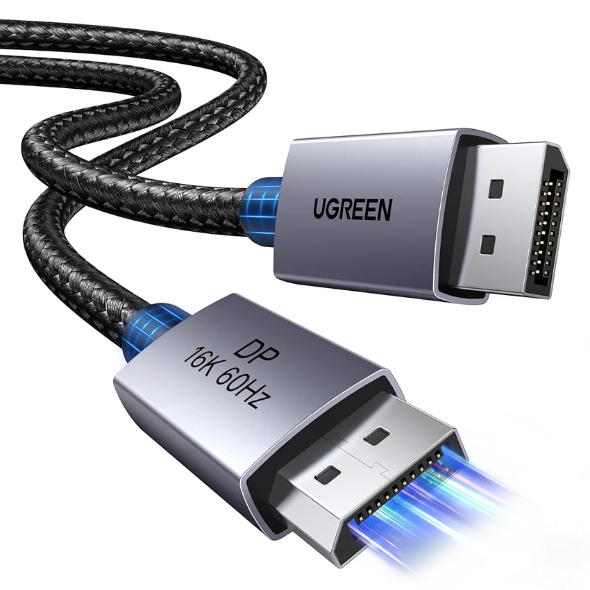 UGREEN Cavo DisplayPort 2.1 16K 60Hz 8K 120Hz 4K 240Hz 2K 360Hz Cable DisplayPort