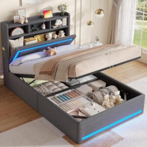 AOGLLATI Letto Singolo con Contenitore