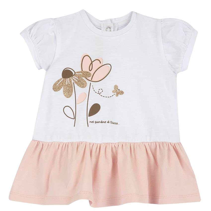 Chicco Vestito a Maniche Corte Bimba 0-24 con Una Comoda Apertura con Bottoncini 261 Chicco Vestito a Maniche Corte Bimba 0-24 con Una Comoda Apertura con Bottoncini 261