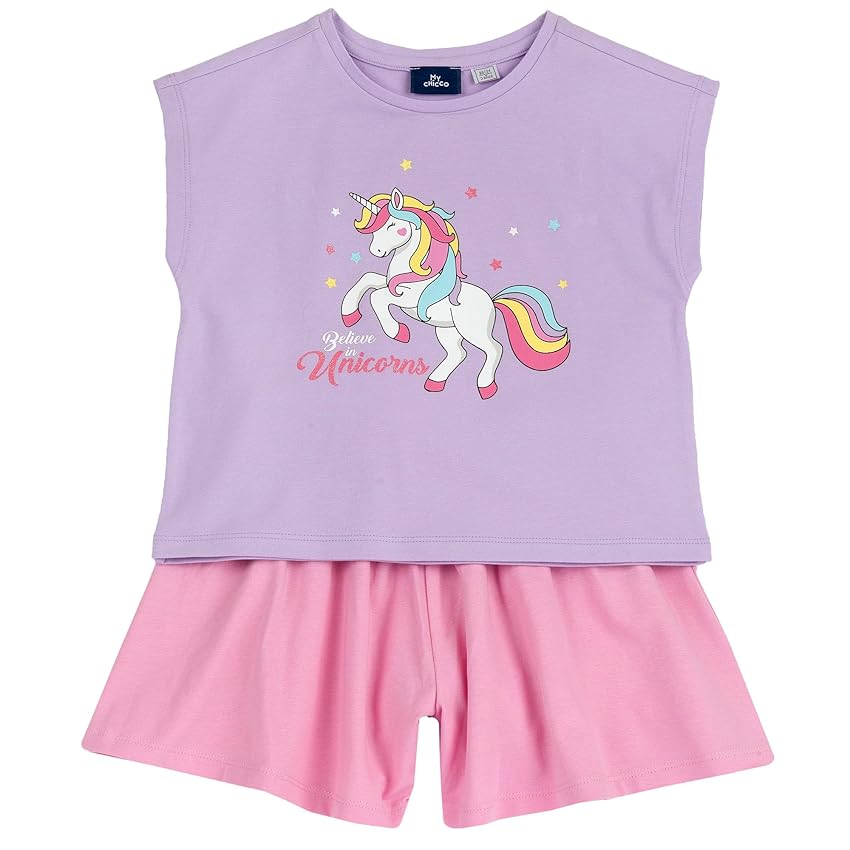 Chicco Completo con T-shirt e Pantaloncini Bambine e ragazze in morbido tessuto