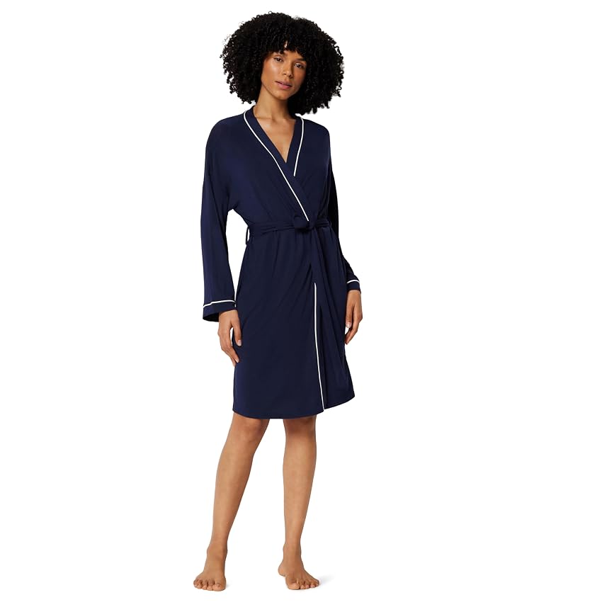 Amazon Essentials Vestaglia Accappatoio in Misto Modal a Maniche Lunghe Donna Amazon Essentials Vestaglia Accappatoio in Misto Modal a Maniche Lunghe Donna
