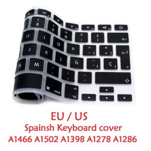 Tastiera spagnola UE USA per MacBook Air Pro Retina 13 15 Tastiera spagnola Cover