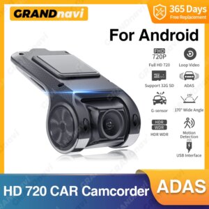 Grandnavi HD Car DVR Dash Cam ADAS Video 720P USB TF Card 16G/32G registratore automatico