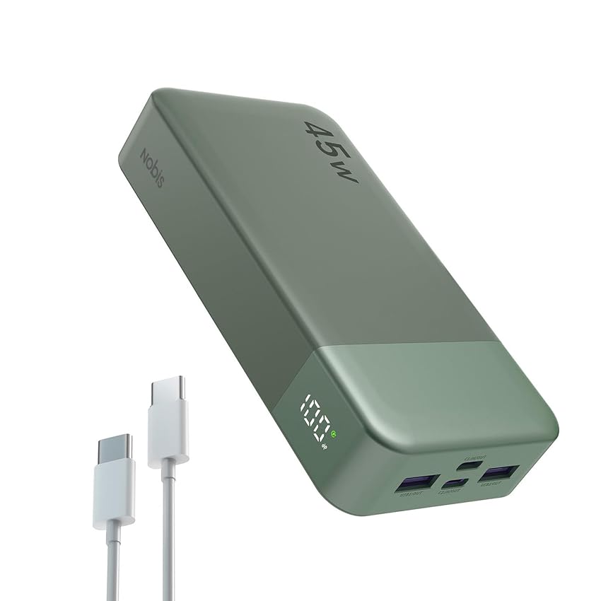 NOBIS Power Bank 20000mAh Powerbank 45 W Fast Charging Caricatore Portatile USB C In & Out NOBIS Power Bank 20000mAh Powerbank 45 W Fast Charging Caricatore Portatile USB C In & Out