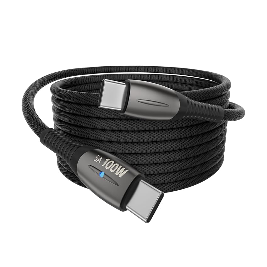YISH Cavo USB C to USB C 100W - 2M 5A Cavo USB Type C to Type C Ricarica Rapida Filo YISH Cavo USB C to USB C 100W - 2M 5A Cavo USB Type C to Type C Ricarica Rapida Filo