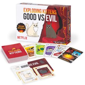 Exploding Kittens - Good vs. Evil - 2-5 Players - Ages 7+ - Inspired by Netflix Show