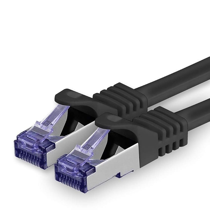 1aTTack.de Cat.7 Cavo di Rete 3 metri - Nero - 1 Pezzo - Ethernet LAN Cat.7 SFTP PIMF 1aTTack.de Cat.7 Cavo di Rete 3 metri - Nero - 1 Pezzo - Ethernet LAN Cat.7 SFTP PIMF