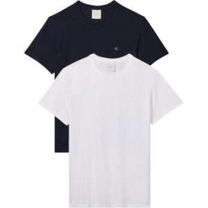 Calvin Klein Uomo T-Shirt Maniche Corte Confezione da 2 Stretch Cotton Slim con Scollo Rotondo