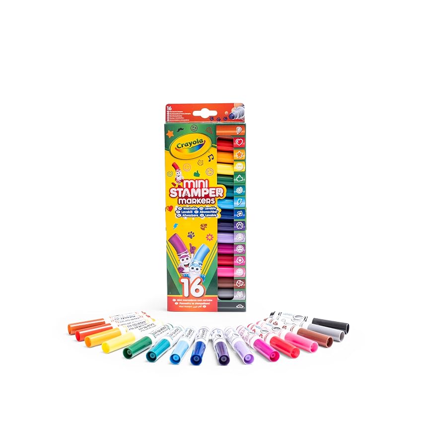 Crayola - 16 Pennarelli Lavabili con Punta a Stampino Pip Squeaks Crayola - 16 Pennarelli Lavabili con Punta a Stampino Pip Squeaks