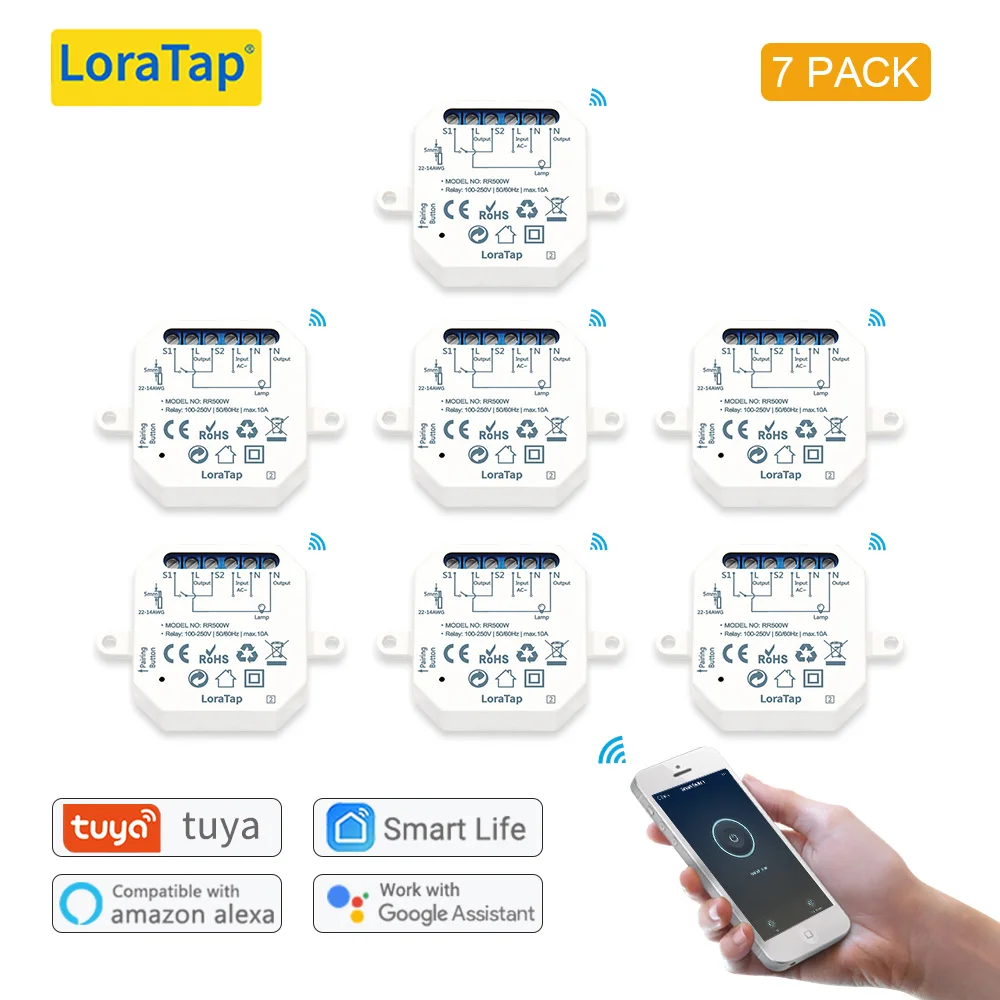 Smart Life WiFi Interruttore Automazione della luce 1 Gang 10A Timer Fai da te Funziona