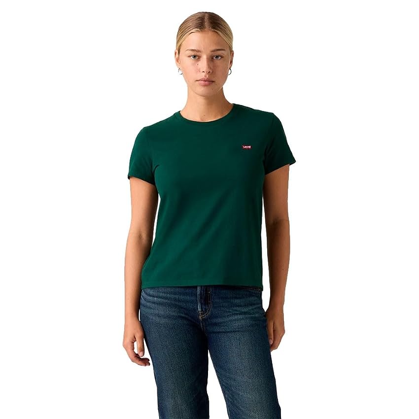 Levi's Maglietta da Donna The Perfect Tee con Logo a Righe