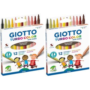 Giotto TURBO COLOR SKIN TONES - 12 colori della pelle (Confezione da 2)