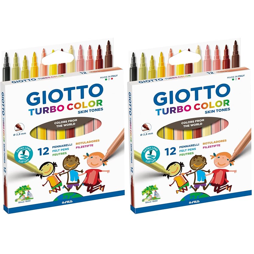 Giotto TURBO COLOR SKIN TONES - 12 colori della pelle (Confezione da 2) Giotto TURBO COLOR SKIN TONES - 12 colori della pelle (Confezione da 2)