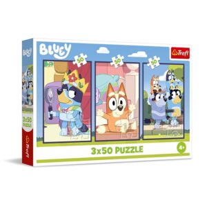 Trefl - Puzzle 3in1: Bluey