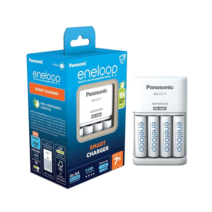 eneloop Caricabatterie Smart per Batterie AA/AAA Ni-MH